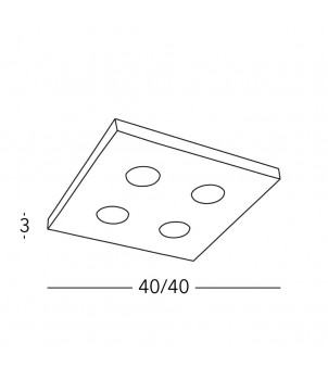 Plafoniera CLICK Q A1345.14Q.Ag