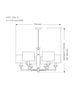 Candelabru ARTU ART-ZW-6(N)