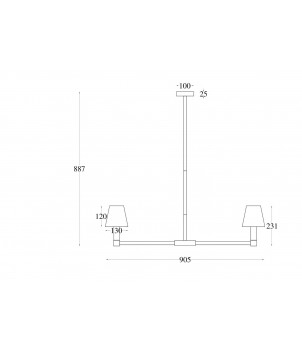 Candelabru TET-A-TET MOD104PL-09B