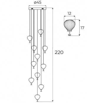 Lustra PALLONCINI 11 P0526D