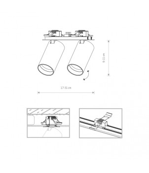 Plafoniera Incastrata MONO II 7745