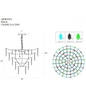 Candelabru ARWENA P0418