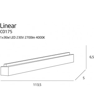 Plafoniera LINEAR C0175