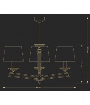 Candelabru ZOLA ZOL-ZW-3(BN/A)