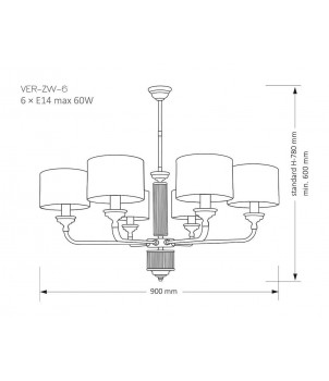 Candelabru VERDE VER-ZW-6(P)