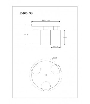 Plafoniera HADERA 15465-3D