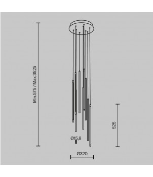 Lustra LIGHT STICK MOD236PL-L54BS3K