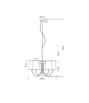 Candelabru I-SALLY-5-NIK