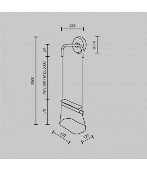 Aplica CABARET MOD170WL-L8BS3K1