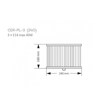 Plafoniera CERO CER-PL-3(N)240