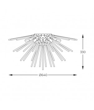 Plafoniera URCHIN C0491-06B-F7BC