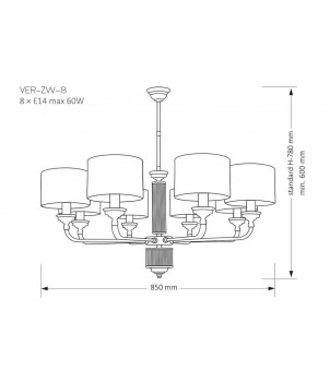 Candelabru VERDE VER-ZW-8(N)