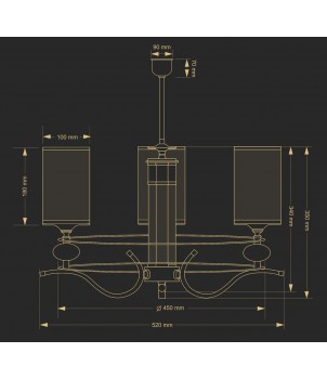 Candelabru RUTA RUT-ZW-3(P/KL)TRANSPARENT