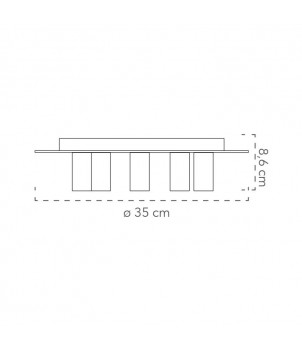 Plafoniera I-STRIKE-PL5-BCO