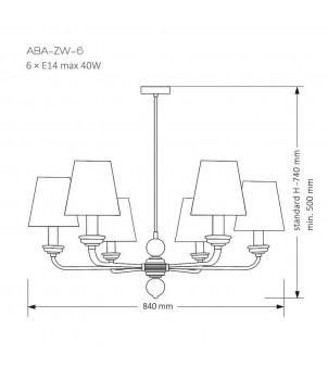 Candelabru ABANO ABA-ZW-6(Z/A)