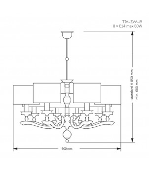 Candelabru TIVOLI TIV-ZW-8(P)