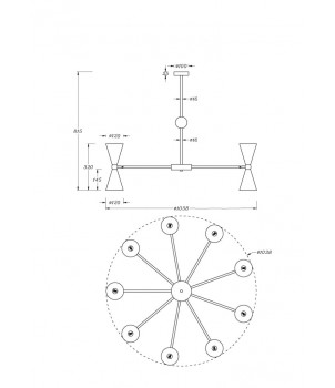 Candelabru VESPER MOD108PL-18GB