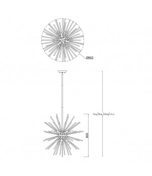 Lustra URCHIN P0491-09F-F4AN