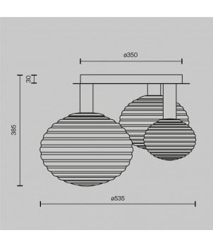 Plafoniera REELS MOD268CL-03G