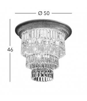 Plafoniera MILORD CRYSTAL 0346.14L.4