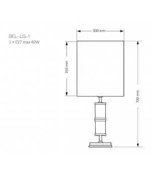 Veioza BELEZA BEL-LG-1(Z)GT