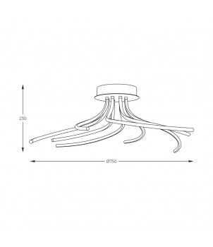 Plafoniera DIOGO 2200012-BK