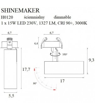 Spot Incastrat SHINEMAKER H0120