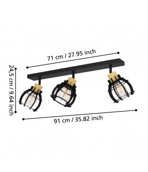 Plafoniera STILLINGTON 1 43928