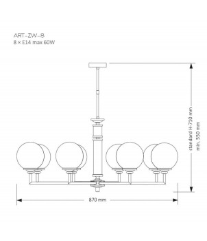 Candelabru ARTU GLASS ART-ZW-8(Z)G