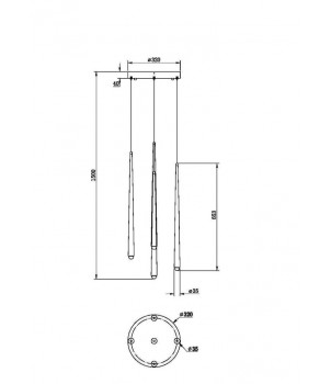 Lustra CASCADE MOD132PL-L30BK