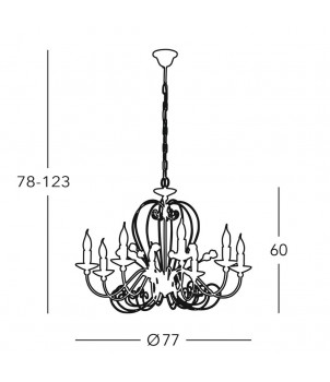 Candelabru ROSSANA 0235.88.YG.KoT