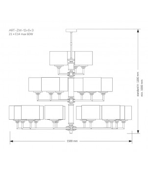 Candelabru ARTU ART-ZW-12+6+3(ZM)