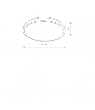 Plafoniera AGNES ROUND LED PRO 22W 3000K 10971