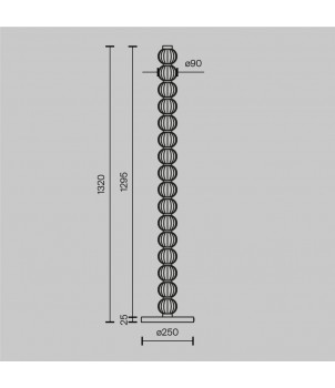 Lampadar AMULET MOD555FL-L23G3K