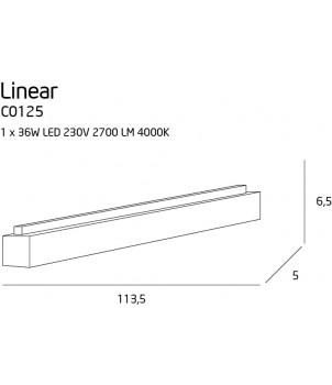 Plafoniera LINEAR C0125D