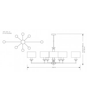 Candelabru ARTU ART-ZWL-8(Z)