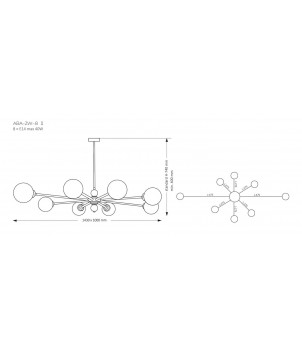 Candelabru ABANO ABA-ZW-8(N)II